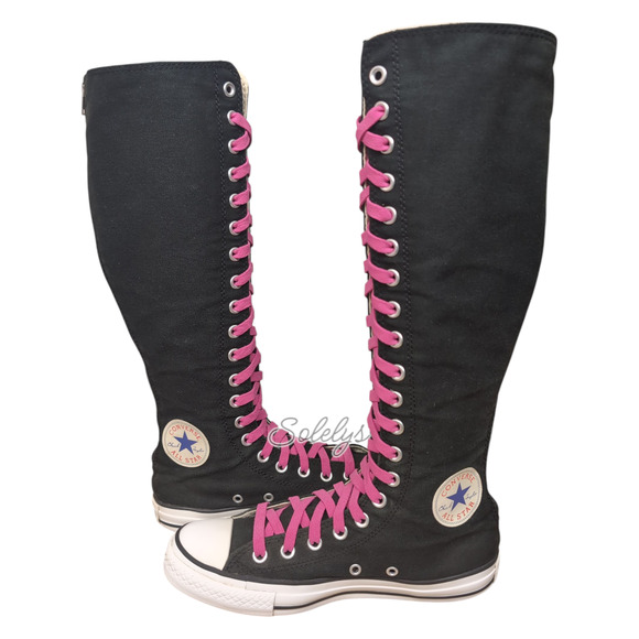 Converse All Star 2011 XXHI Zipper Knee High Y2K Zip Black Pink Sneaker Boot 7.5 - Picture 14 of 14